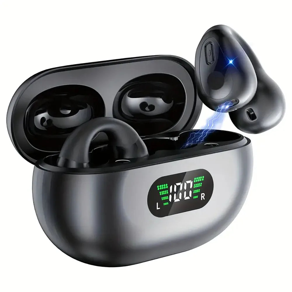 Wireless Headphones Comfortable Ear Clip Open Wireless Headphones Sports Headphones with Built-in ENC Microphone 36-hour HIFI